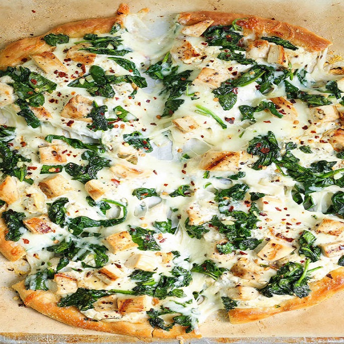 Grilled Chicken & Spinach Pizza