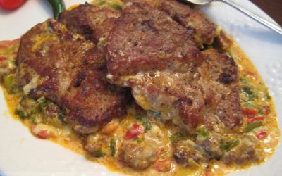 Pork in Queso Flameado Sauce