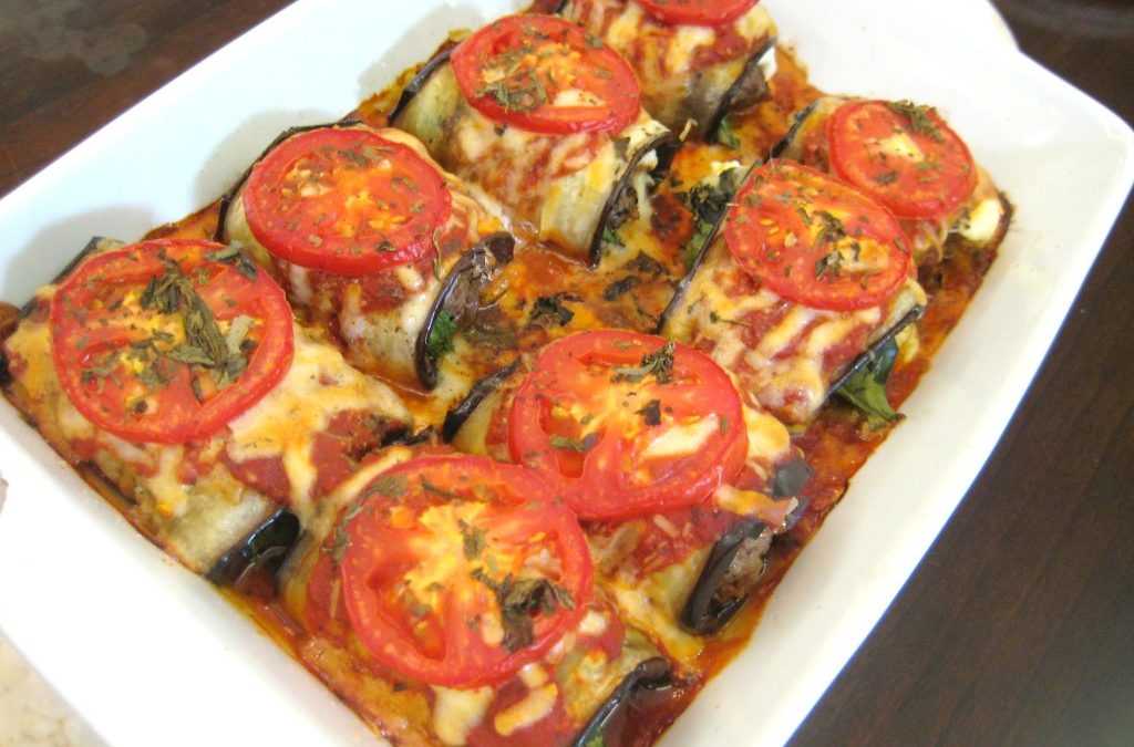 Eggplant-Sausage Rollatini