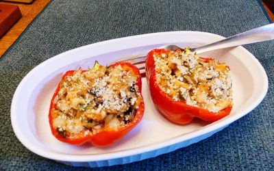 Chicken Stuffed Red Peppers